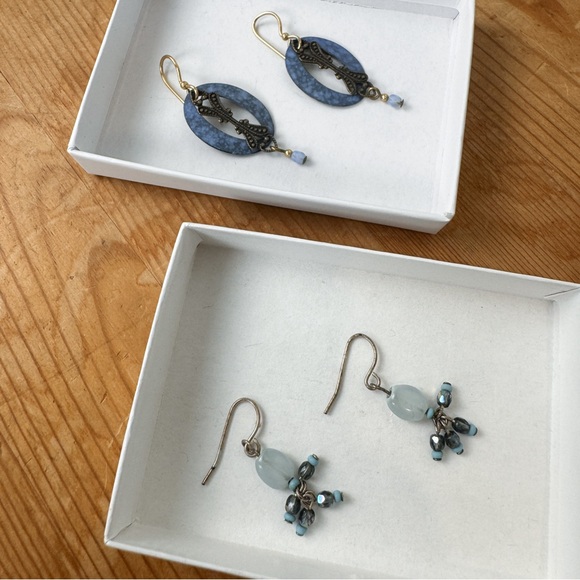 Blue Boho Earrings - Picture 6 of 6